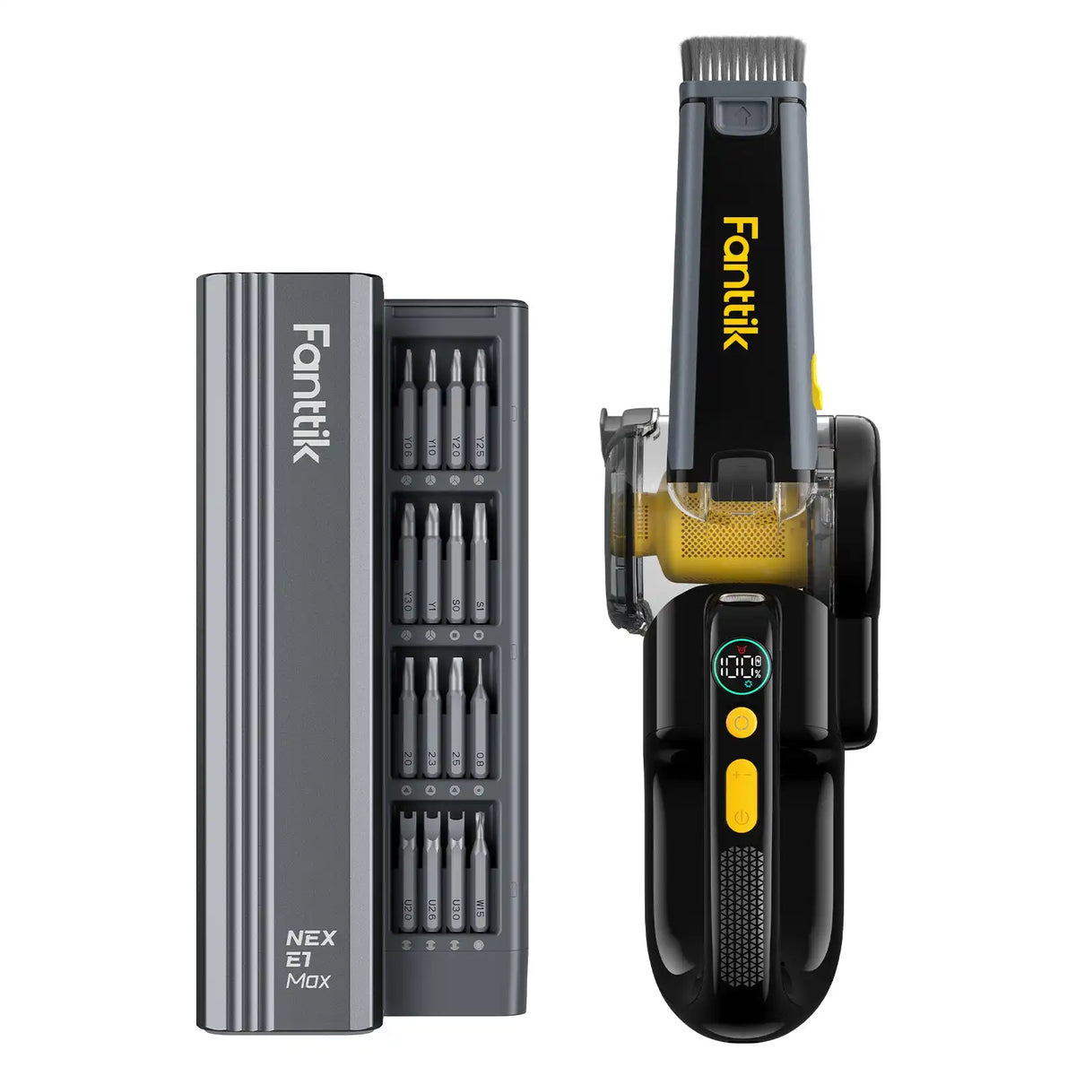 Fanttik E1 Max Precision Electric Screwdriver and V10 APEX Foldable Car Vacuum